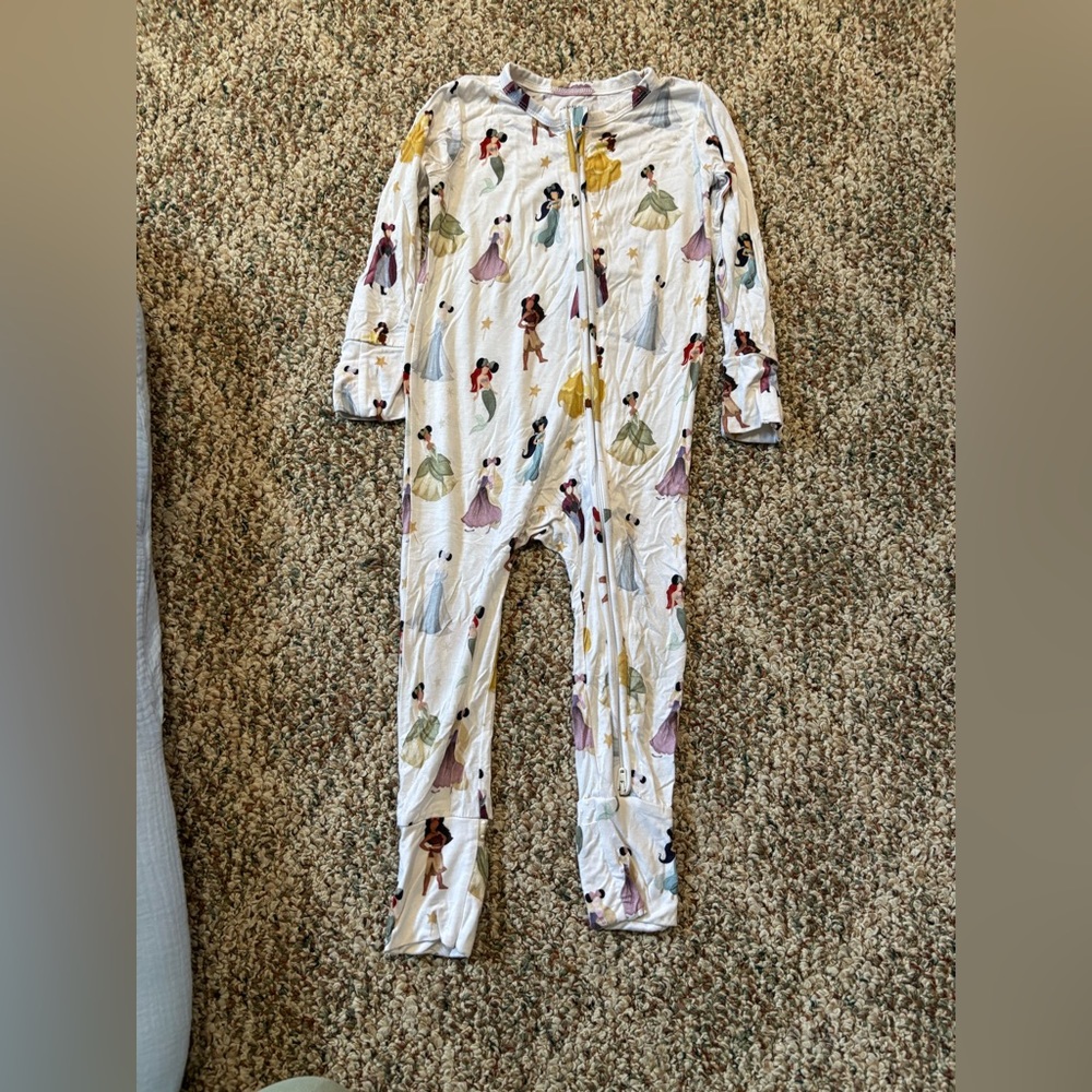 Sweet P Baby Co. bamboo Princess Print One Piece Convertible Zippy